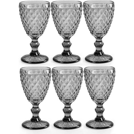 SET 6 CALICI DIAMANTE DA 210 CC IN COLORE GRIGIO (1/2)