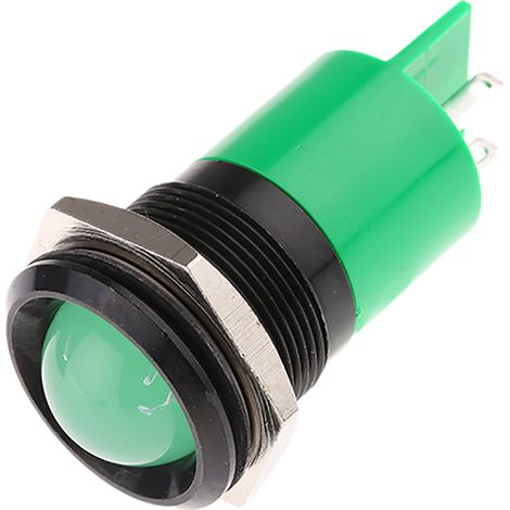Voyant LED lumineux Vert RS PRO, dia. 22mm, 230V c.a. ( Prix pour 1 )