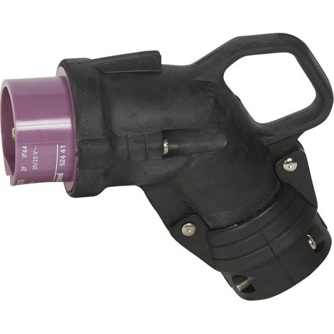 Fiche coudée Hypra IP44 TBT 16A 25V 2 Pôles caoutchouc LEGRAND 052441 (1/2)