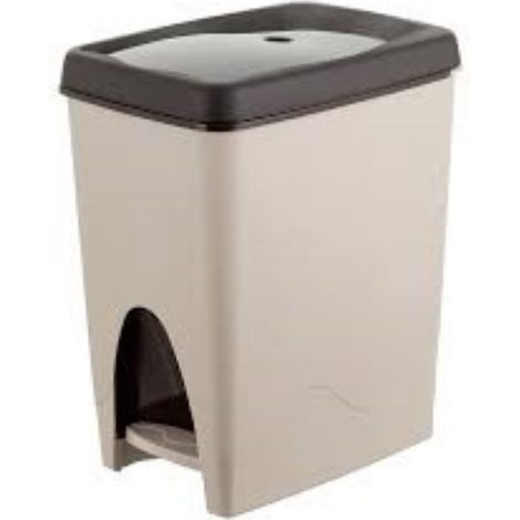 Pattumiera secchio quotidiana litri 21 assemblata beige 23x25x40 bama - bama spa
