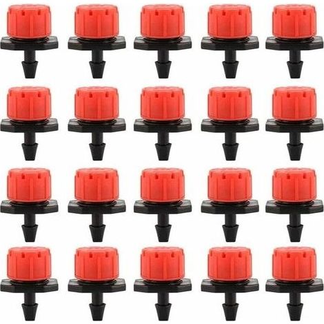 100PCS Goutteurs Irrigation Goutte à Goutte dripper, Buses de Gicleurs Émetteur Jardin, Arrosage Goutte à Goutte Automatique 360° Réglable DIY (1/5)