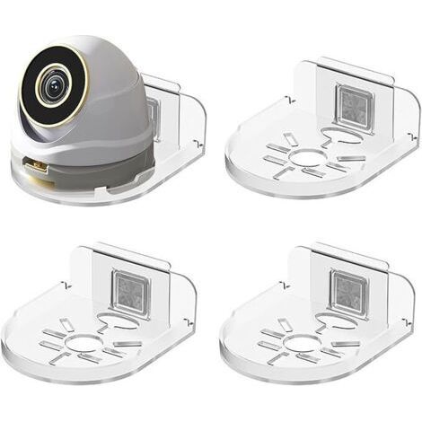 Support Caméra Mural Boîtier Surveillance - Plastiques Universels Supports Kit pour Caméra Dôme, Surveillance Intérieure, Sécurité Système Extérieur, avec Gestion des Câbles, 4pièces (1/5)