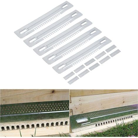 Grille d'entrée pour ruche galvanisée, détachable et sécurisée pour abeilles (1/5)