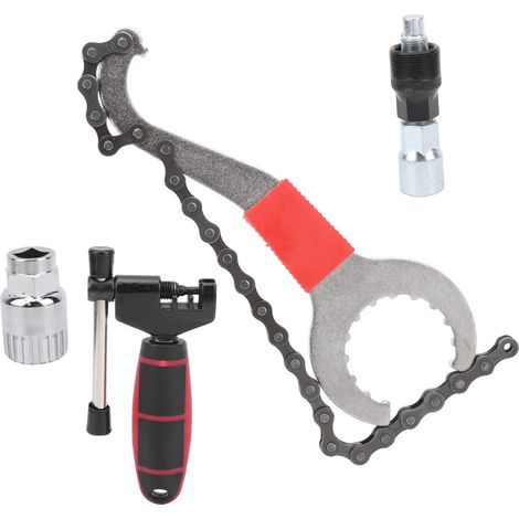 Kit de Réparation Chaîne Vélo avec Outil Extracteur, Coupe-Chaîne et Clé de Bracket T02 (1/5)