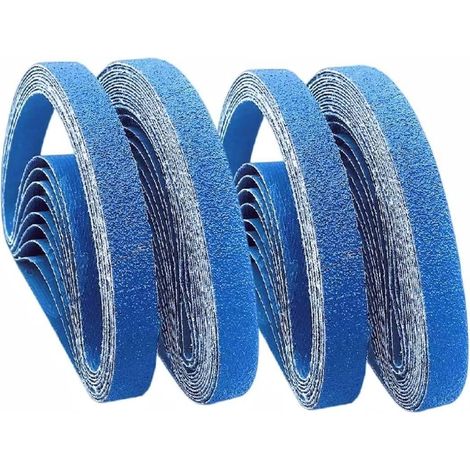 Bandes abrasives corindon de zirconium,13 x 457 mm, chaque grain 80 pour Black & Decker, poncer le métal, le bois, l'élimination de la rouille 、Peintures - Lot de 20 bandes abrasives-