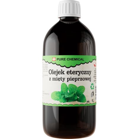 Olio essenziale di menta piperita - 1 L - 100% puro - Aroma fresco - Benessere naturale