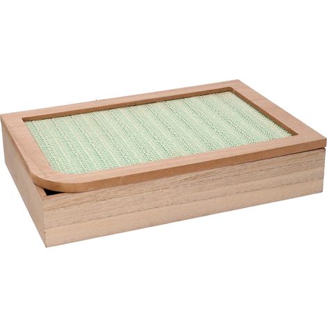 Scatola portathe legno marrone rettangolare cm20x6x29 (1/2)