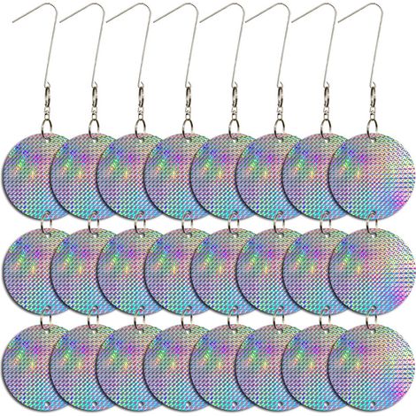 Lot de disques répulsifs pour oiseaux — Grand format (4 pouces de diamètre) — Répulsif hautement réfléchissant double face (1/5)
