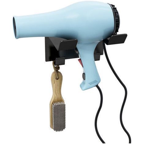 Wall Mounted Hair Dryer Holder, Stainless Steel Hair Dryer Holder, Hair Dryer Holders Storage Hair Dryer Holder (1/5)