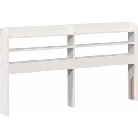 Maison Exclusive - Testiera con Ripiani Bianca 160 cm in Legno Massello di Pino
