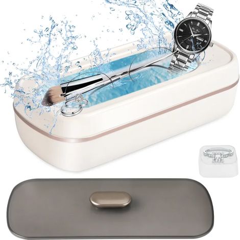 Nettoyeur à ultrasons 420 ml, 48 kHz. Bac inox, 4 modes de nettoyage. Idéal pour lunettes, bijoux, montres. (1/5)