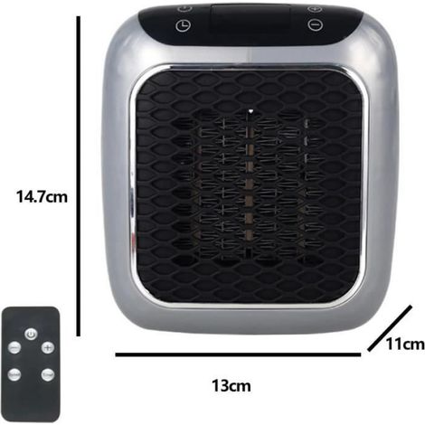 Radiateur Électrique Murale - 800 W - Technologie Céramique - Thermostat Réglable 16-32 °C - Minuterie 12 H - Pour Chambre Bureau Garage (1/4)