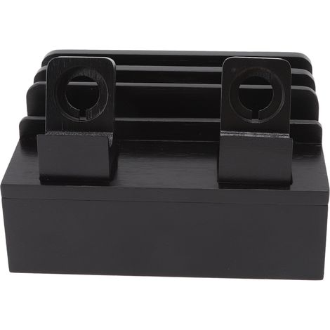 Station de charge en bambou 5 ports multifonctions support noir pour smartphones, tablettes, montres et appareils électroniques (1/5)