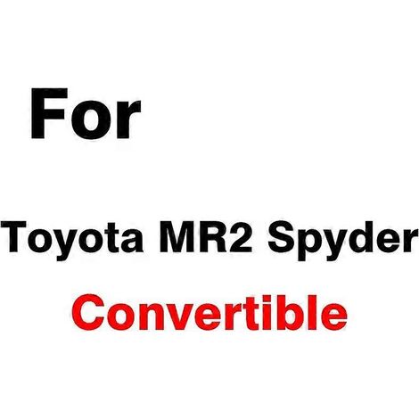 Housse de voiture extérieure/intérieure anti-UV, protection solaire, neige, pluie, glace et poussière pour Toyota MR2 Spyder (1/5)