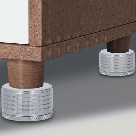 Rehausseur/socle réglable pour pieds de table, tables basses, canapés et chaises. Hauteur réglable : 23-37 mm. Gris sidéral. (1/5)