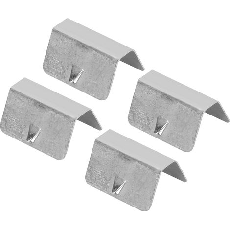 Clip De Fixation Pour Déflecteur De Pluie - Acier Inoxydable Argenté - Remplacement Universel En Canal - Lot De 4 Pièces (1/5)
