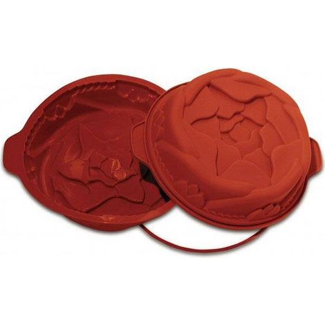 Silikomart rosa decorativa stampo in silicone + anello ø260 mm