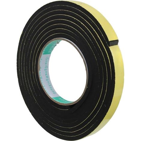EVA-Schaumstoffband zur selbstklebenden Isolierung von Türen und Fenstern wasserdichte hochdichte Schaumstoffstreifen 12 mm x 3 mm x 5 m für (1/5)