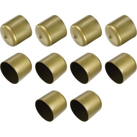 10pcs Embouts en Caoutchouc, 47 mm ID Vis Filetage Protecteur en PVC pour Vis Embouts de Protection Flexible pour Tube Métallique, Câbles, Fils, Tige, Écrou et Cache Boulon, Or (1/4)