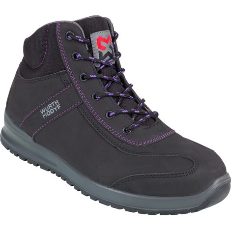 Würth Modyf – Chaussures de sécurité montantes femme S3 – Coque en composite – Semelle anti-perforation textile – Tige en cuir nubuck respirant – Pointure 42