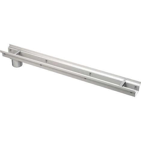 Alcadrain Entwässerungsrinne 100 mm verstellbar, Edelstahl (1/2)