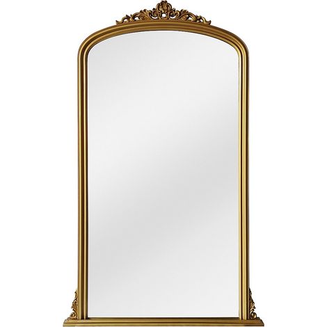 Grande specchio in legno di paulownia - L. 120 x H.190 cm - Dorato - MERRY