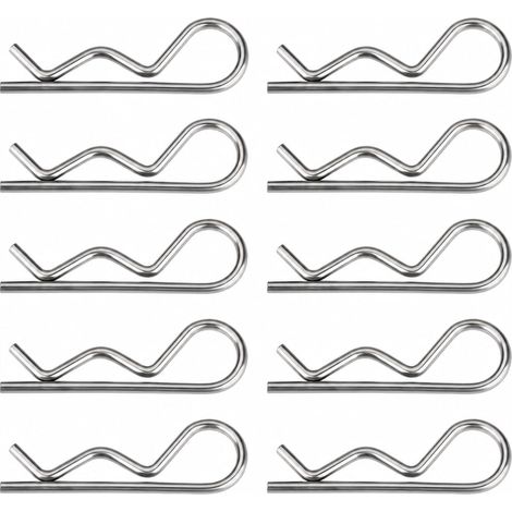 10 Goupilles Fendues R Acier Inox 304 3x60mm Clip de Verrouillage Remorque (1/5)
