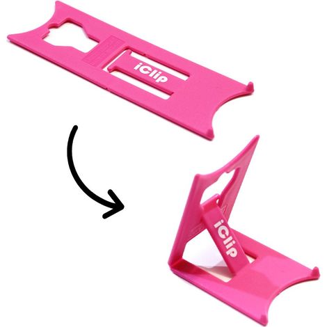 Support de bureau pliable pour tablette, liseuse, Kindle - Couleur rose - Support tablette modèle MEDIUM (1/3)