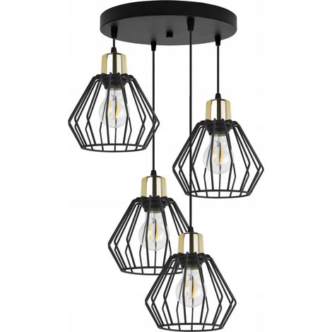 Hängelampe, Deckenleuchter, Drahtschirm, LED