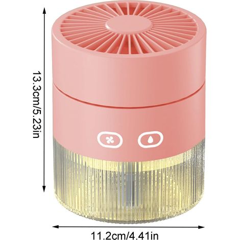climatiseur mobile sans évacuation,pulvérisation,Pliable,Silencieux (30 dB),1 500 mAh Batterie grande Maison et plein air,rose (1/4)