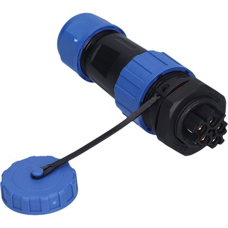 Écrou arrière du connecteur étanche IP68, prise d'alimentation aviation 250V, câble LP205 broches. (1/5)