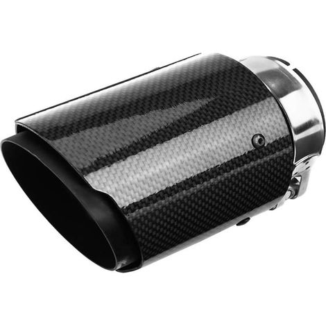 Embout Échappement en Fibre de Carbone Tuyau d'Échappement Silencieux Inox de Voiture Sortie de Tuyau Arrière Voiture 63mm Diamètre Intérieur (1/5)