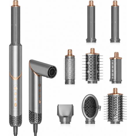 Brosse soufflante 8-en-1 pliable, boucleur et lisseur, 220 V EU (1/5)