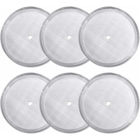 6 Pack French Press Replacement Filters, Reusable Stainless Steel Mesh Filters for Universal French Press Coffee Maker 1000ml/34oz/8 Cups (1/4)