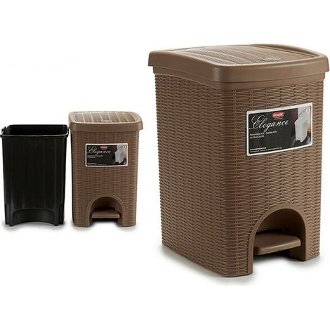 Pattumiera Bidone a Pedale elegance tortora stefanplast 20 litri (1/2)