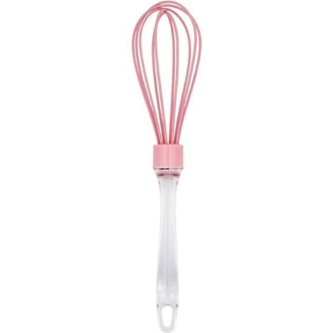Roter Ballon-Schneebesen aus Silikon für die Küche – 25,5 cm Länge, 5,6 cm Breite, zum Schlagen, Mischen und Verquirlen von Eiern und Milch