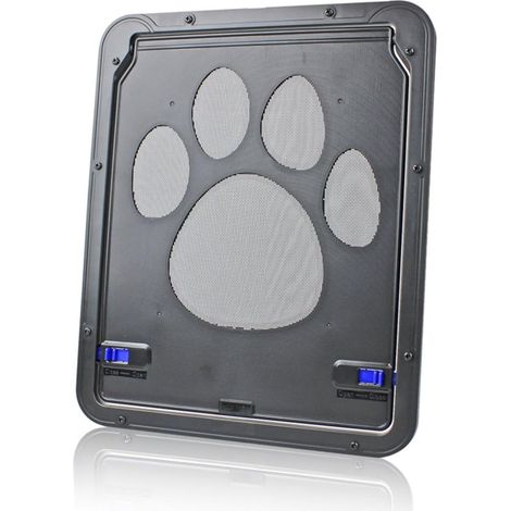 QAZQA Sans logo pour animal de compagnie - Écran de porte pour animal domestique - Motif empreintes de pattes de chien - Pour animal domestique - Pour porte et chat (1/5)