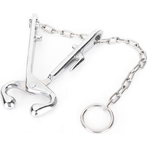 Pince à nez de vache en acier inoxydable avec chaîne, pince de traction pour bovins (1/5)