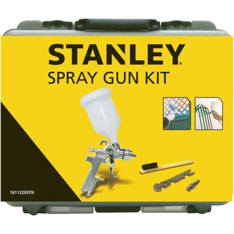 Stanley – Pistolet à peinture pneumatique 1.4 mm – Réservoir 0.6 L – Débit 180 l/min – Pression 4 bar – Pour bois, métal, meubles, voiture