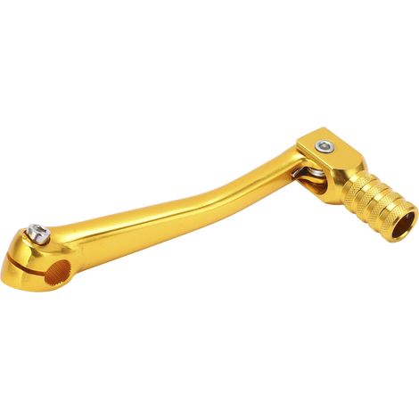 Motorrad-Kickstarterhebel, feinfühlig, CNC-gefräst aus Aluminium, universelles Motorradzubehör, gelb (1/5)
