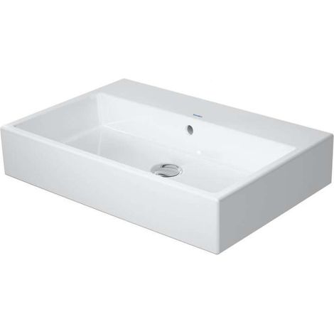 Duravit VERO AIR lavabo con piano rubinetto troppopieno geschl 700x470mm senza foro rubinetto bianco (1/2)