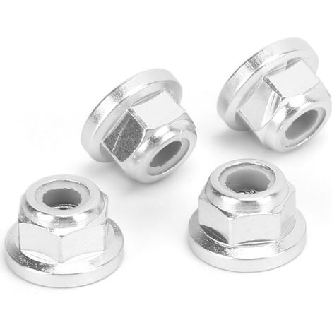 Satz mit 4 Sicherungsmuttern aus Aluminiumlegierung für TRAXXAS UDR 1/7 RC-Car (silber) (1/5)