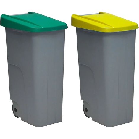 Recycling-bin denox recycling bin 110 Liter stapelbar mit Rädern