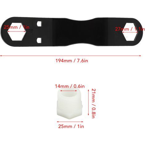 Kit de bouchons de vidange de chauffe-eau pour bouchons de vidange 7/8in 15/16in RV -- (1/4)