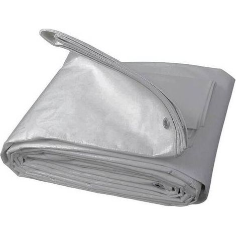 Telo occhiellato PE 3 x 4 m. 200 gr. uso alimentare grigio