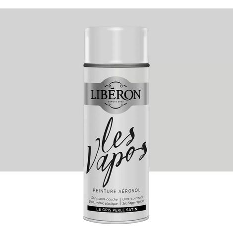 Peinture aérosol LIBÉRON Les Vapos Satin Le Gris Perlé 0,4 L (1/4)