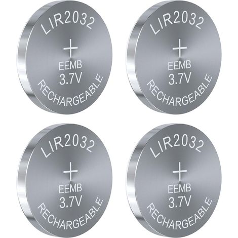 LIR2032H 3,7V 70mAh Pile Bouton Rechargeable 4 Pièces (1/5)