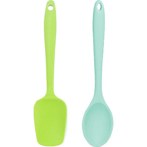 Ensemble Ustensiles Cuisine - Spatules Silicone Anti-Rayures Pour Poêles Antiadhésives - Lot De 2 (1/5)