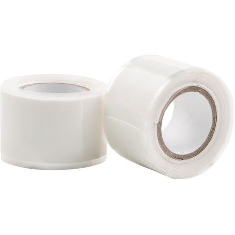 BUNTHAUS (Blanc, 2 rouleaux), Largeur : 25 mm, Longueur : 3 m, Ruban adhésif en silicone étanche (1/5)