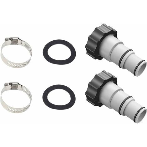DEESSE SHOP - Adaptateur de tuyau de piscine A, adaptateur de tuyau de piscine, diamètre 38 mm et 32 mm, adaptateur de piscine A, adaptateur de tuyau pour pompes connecteur de tuyau avec (2 pièces) (1/5)